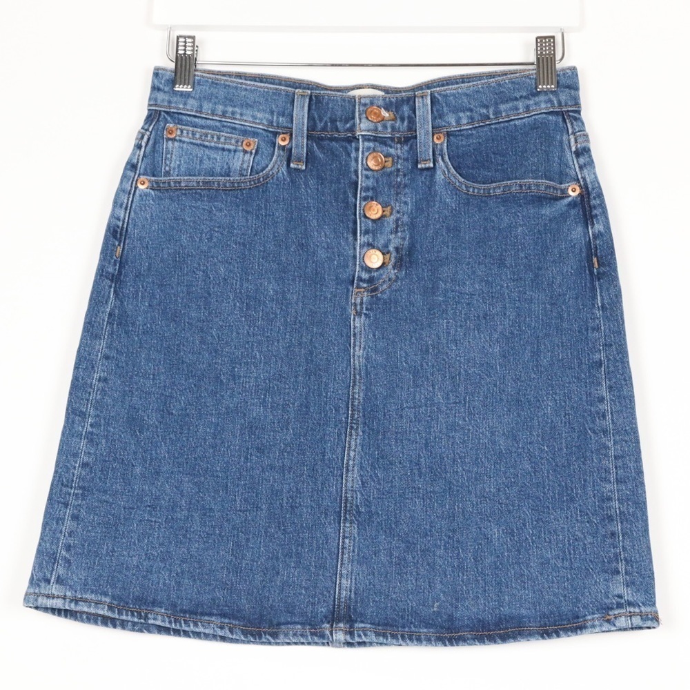 J. Crew Button Front Denim Skirt